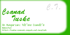 csanad tuske business card